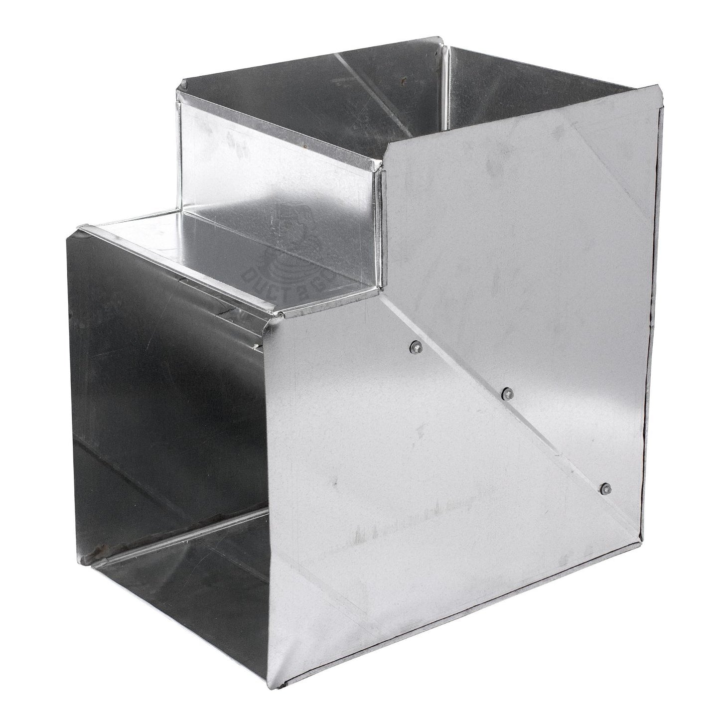 Square 90 Degree Elbow w/ Vanes - Galvanized
