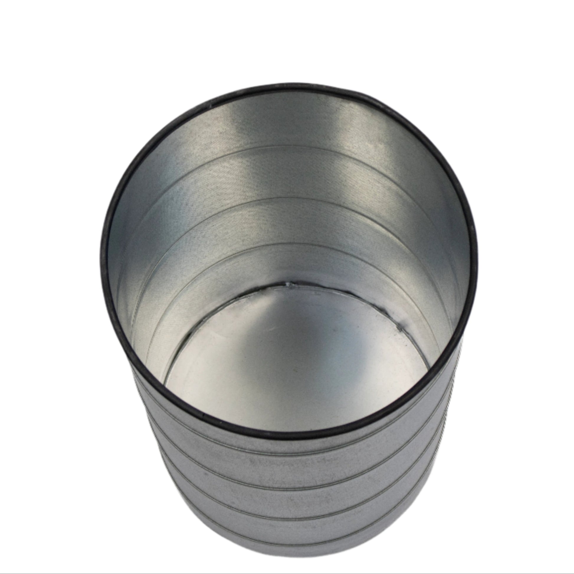 Industrial trash can on a white background