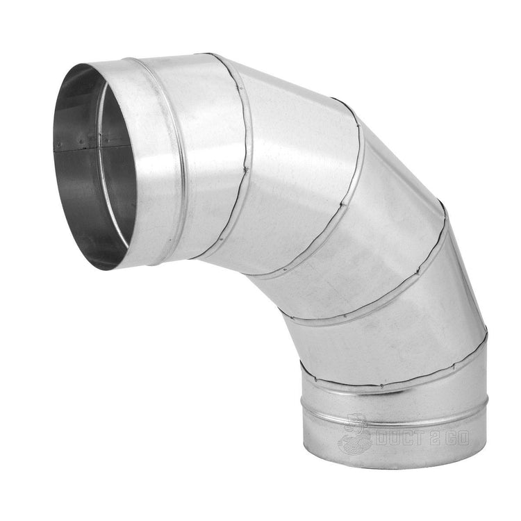 Round ninety degree duct elbow