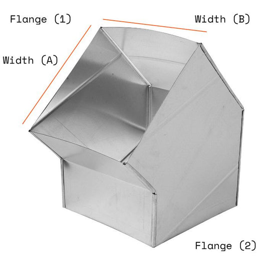 Square 45 Degree Elbow - Custom Design Ref: H4W8HM