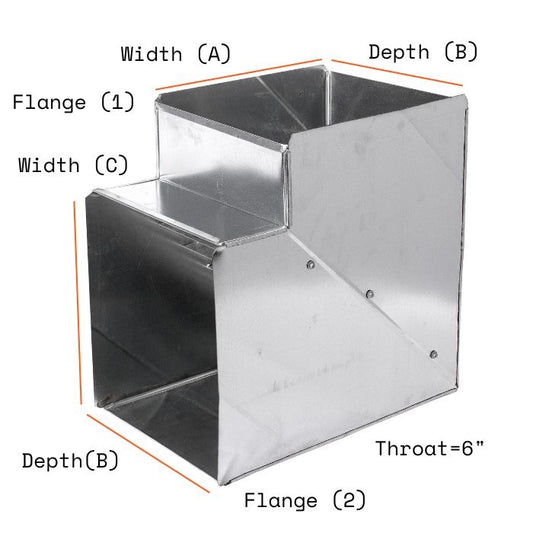 Square 90 Degree Elbow - Custom Design Ref: HGDM4FL